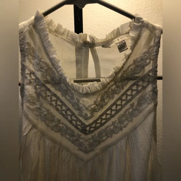 Lucky Brand - Flowy Lace Sleeveless Top - S/P - Picture 5 of 5
